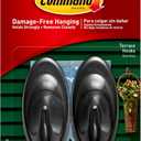 Command Outdoor Terrace Hooks, 2 Hooks and 4 Command Strips, Damage Free Hanging Wall Hooks for Hanging Outdoor Wall Decor with Weather Resistant Strips, Holds up to 3 lb