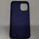 ORNARTO Compatible with iPhone 12 Mini Case, Slim Liquid Silicone 3 Layers Full Covered Soft Gel Rubber with Microfiber Case Cover 5.4 inch-Navy Blue