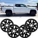 17 Inch Wheel Skins Compatible with 2024-2026 Toyota Tacoma SR & SR5, ABS+PC Plastic Cover Hubcap for 24-26 Toyota Tacoma SR & SR5 17'' Wheel Skin Glossy Black Set of 4