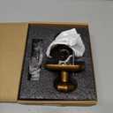 1 Pack Antique Brass Door Knobs Interior Privacy Door Knob with Lock for Bedroom and Bathroom,Zinc Alloy