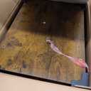 Furologee TV Stand for TVs up to 55 Inch, Entertainment Center with Open Storage Shelves, Media Console Table with Soundbar Shelf for Living Room, Bedroom, Rustic Brown