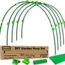 Greenhouse Hoops Set for DIY Grow TunnelThickened High Tenacity PP Mid Green Garden Hoops for Row CoverRaised bedsDIY Plant Support Garden Stakes, 25pcs