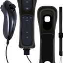 WDZP (Black*1) Remote Controller with Motion Plus for Wii/WII U, 2 in 1 Remote with Nunchuck Controller for Wii/WII U Console [Nintendo_wii_u]