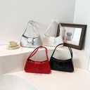 KAMEILONG Trendy Red Shoulder Bag for Women Patent Leather Hobo Handbags Y2K Purses Clutch Bag Cute Bow Purse