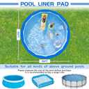 15 Ft Pool Liner Pad for Round Above Ground Pools, Thickened Pool Mat Tarp for Under Pool, Dual-Color Pool Ground Pad Cloth Floor Mat for Pool Bottom, Puncture Protection & Extend Liner Life