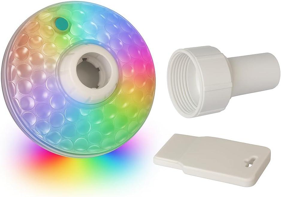 NEW FOR 2016 GAME 4310 Pool Color Changing Return Jet Flow Light (For Above Ground & In Ground Pools, 3 Different Color Modes), White, 4.8 x 4 x 4.8 inches