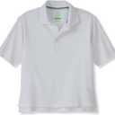 French Toast Adaptive Short Sleeve Seated Interlock Polo (6-7, White)