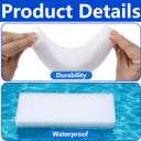 Adnee 3 Pcs Skimmer Weir Foam, 8.1 x 3.1 x 1 Inches Spa Skim Filter Weir Foam, Swimming Pool Skimmer Replacement Foams for 550-9950 In-Ground Swimming Pool Skimmers