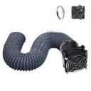 YOOPAI Fan Fume Extraction Kit for 3D Printer Enclosure, Exhaust Pipe with Low Noise Exhaust Fan, Efficient Ventilation, Exhaust Odors Smoke and Dust