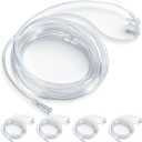 5 Pack 16Ft Oxygen Nasal Cannula for Adult, Soft Oxygen Tubing, Cannula Nasal Tubing, Kink Resistant, Lightweight Tube