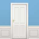 Colingmill 1 Set Peel and Stick Door Moulding Kit 3-Layer Premade Door Panels Molding Trim Self Adhesive 3D Trim for Mirror Window Frame Decor (Top 9"x34.6" Bottom 9" X 25.4")