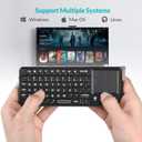 Rii Mini Keyboard with Touchpad,Bluetooth Keyboard Backlit,Handheld Wireless Keyboard for Smart TV,Android TV Box,Fire TV Stick,HTPC,Projector,PC,Smartphone,Office,Home