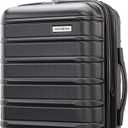 Samsonite Omni 2 Global Carry-On Spinner Luggage - Compact Size For International Travel - Airline-Approved - Features Expandable Polycarbonate Shell, 360 Wheels, USB Power Hub - Charcoal - Black
