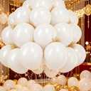 2 x A set of 50 white latex balloons (12 inches each), suitable for decorating weddings, proposals, bachelor/bachelor parties, birthdays, and other festive occasions.