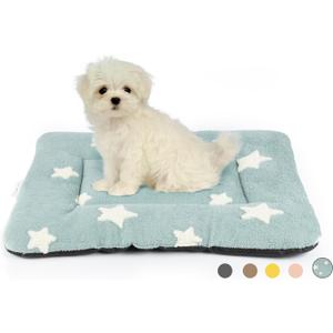 Mora Pets Dog Crate Pad Kennel Bed Crate Mat for Small Dogs Washable Cute Star Pet Bed for Dog Cage Ultra Soft Flat Puppy Cat Kitten Pillow Cushion for Sleeping Anti-Slip Blue 24 x 18