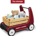 Radio Flyer Classic Walker Wagon, Red, for Kids 1-4 Years Old, Resistance Clickers to Control Speed, Baby Push Walker with Furniture Bumper, for Indoor Play