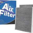 2-Pack Cabin Air Filter Fits for Subaru Ascent, Crosstrek, Impreza, Legacy, Outback, Toyota C-HR, Corolla, Prius, RAV4, Venza Activated Carbon Replacement 72880-FL00A Car Accessories