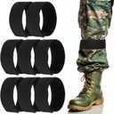 8Pcs Military Boot Blousing Straps - Ankle Hook and Loop, Boot Bands for Fishing, Hunting, Hiking, Cycling, Gardening, Uniform (1.5 Inches)
