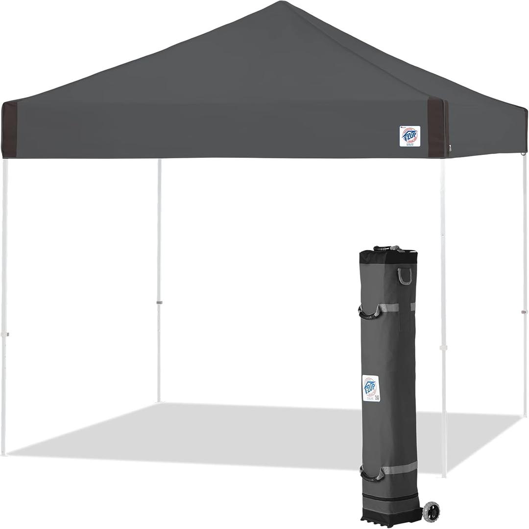 E-Z UP Pyramid Instant Shelter Canopy 10' x 10', Steel Grey
