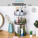 360 Rotating Makeup Organizer, 3 Tier Large Capacity Lazy Susan Bathroom Counter Organizer, Skincare Organizers, Spinning Perfume Organizer & Vanity Organizer Countertop (Classic Grey, 3 Tier)