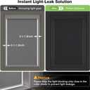 Light Blocking Strips, Self-Adhesive Light Blockers for Indoor Window Blinds & Shades, Connectable Blackout PVC Window Side Tracks for Bedroom, Fits up to 58" High (White, 58", 2pcs)