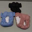 Kitty Bum Bums Reusable Cat Diapers and Stud Pants to Prevent Pee Marking - with Adjustable Tabs to Fit (Pack of 3) (Large)