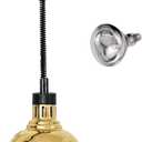 110V Food Heat Lamp Commercial Food Warmer Light Hanging Food Heating Lamps for Buffet,Kitchen,Restaurant,Catering (Gold)