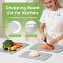 Titanium Cutting Board Set of 3, Titanium Cutting Boards for Kitchen, 100% Double-Sided Titanium Cutting Boards, Separate Raw and Cooked Food Areas, Non-Toxic, Dishwasher Safe (S+ M + L)