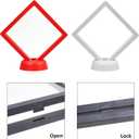 Eco-Fused 3D Transparent Floating Frame - Set of 5 - Suspension Display Case for Collectibles, Memorabilia, Decorations - Holders for Coins, Jewellery, Medals, Gemstones (Multicolored) (5 pack - Multicolors (Black, Red, White), Mulicolor)