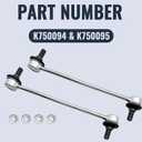 Front Stabilizer Link Front Compatible With 2007-2021 Nissan Altima Rogue/Sport/Select Maxima Quest Murano Pathfinder Infiniti Jx35 Qx60 K750094 K750095 (K750094)
