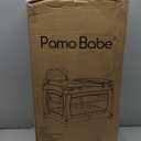 Pamo Babe Playard Portable Playard Foldable Playpen for Baby and Toddler Portable Crib Mattress Diaper Changer for Newborn (Grey)