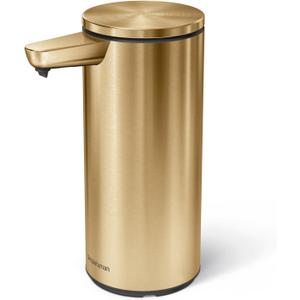 simplehuman 9 oz. Touch-Free Automatic Rechargeable Sensor Pump, Brass Stainless Steel, New