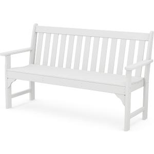 POLYWOOD Vineyard 60" Outdoor Patio Bench, White