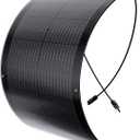 50 watt Solar Panel, 23% High-Efficiency Lightweight 12V Solar Panel, 182 PERC IP68 Waterproof Solar Panels for Offgrid RV Living Camping Essentials Campervans (Black)