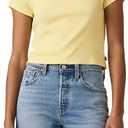 Levi's Women's Hayes Cropped Tee, (New) French Vanilla, Medium