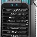 Portable Air Conditioner, LEAEYFE 3 Higher Speeds With 1200ml Extra Large Water Tank, 7 Color Lights 2/8 Hour Timer, 120 OscillatingCooling Fan For Desk, Home, Bed and Living Room