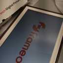 64GB Frameo 15.6" Digital Picture Frame Large 1920 x 1080 IPS FHD Touch Screen WiFi Electronic Photo Frames Share Moments Instantly Anywhere Best Gifts for Parents and Grandparents Brown Wood White