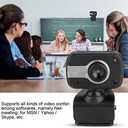 Webcam with Microphone, 640 x 480/0.3Mp USB Camera with Clamp Mount Support 360 Rotation and 30 Vertical Adjustment Suitable for Desktop PC Laptop
