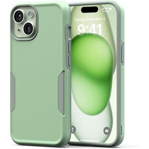 NTG2023 New Designed for iPhone 15 Pro Max Case, Heavy-Duty Tough Slim Shockproof [2 Layer Structure][Military Grade Protection] Phone Case for iPhone 15 Pro Max(6.7 Inch), Green