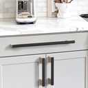 6 Pack 12.5"(320mm) Knurled Cabinet Pull Matte Black and Gold Cabinet Handles Kitchen Cabinet Drawer Pulls Cupboard Hardware for Cabinets