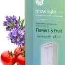 GE LED Grow Light for Indoor Plants, Integrated LED Light Fixture for Flowers and Fruit, Advanced Red Light Spectrum, 25,000 Hours Lifespan, 67 PPF, 24 Inches, 1 Pack