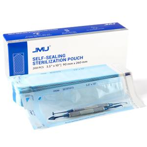 JMU Self Seal Sterilization Pouches 3.5" x 10", Sterilization Bags 200 per Box