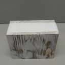 Rustic Wooden Paper Napkin Holder Farmhouse Napkin Storage Dispenser For Tables Kitchen Office Accessories for Restaurants, Dining Home Decor, Nature Vintage Home Gift Bar Decor (washed white)  3"D x 3"W x 5.5"H