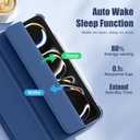 Wenlaty for iPad Pro 11 Inch Case (M5/M4) 2025/2024 6th/5th Generation, Super Slim & Lightweight Trifold Stand Protective Case with Clear Matte Hard PC Back and TPU Cover, Auto Sleep/Wake, Sea Blue