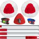 2 Pack Spin Mop Replacement Head for O Cedar EasyWring 1 Tank,Chenille Mop Replace Refill with 30-58 in Handle and 1 Base,Multi-Surface Cleaning for Floors,Cars,RVs