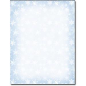 Blue Snowflakes Holiday Stationery Paper  80 Sheets  Light Blue Frosted Border Holiday Letterhead for Christmas Letters, Winter Events & Seasonal Greetings  Inkjet & Laser Printer Compatible