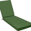 AAAAAcessories Outdoor Chaise Lounge Cushions, Fade-Resistant, Waterproof Patio Furniture Replacement Cushions, 72" x 21" x 3", Dark Moss Green