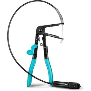 DURATECH Flexible Hose Clamp Pliers, 27" Long Reach Radiator Hose Clamp Removal Tool with Ratchet Locking Mechanisms, Spring Clamp Pliers for Automotive, Car, and Truck Repairs