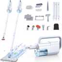 ScrubWiz 10-in-1 Steam Cleaner, Steam Mop & Handheld Steam Cleaner, 350ml Water Tank, 10s Fast Heating, 2 Steam Modes, Portable Steamer for Kitchen, Floor, Tiles, Home, BBQ Grill, Ergonomic Handle