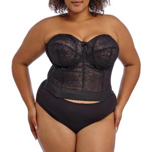 Goddess Women's Lace Bustier Bra (44D, Black)